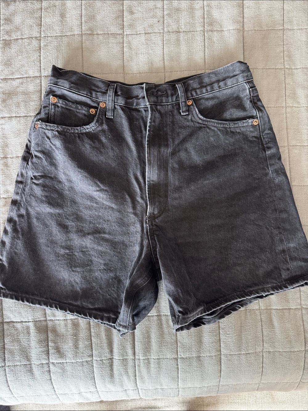 women’s Agolde Black Denim Shorts